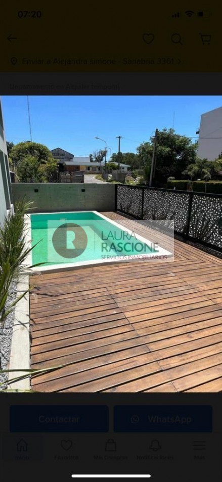 Departamento de 2 ambientes con Terraza, Jacuzzi y Cochera Propia